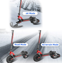 Skuter Listrik dengan Lintasan Salju